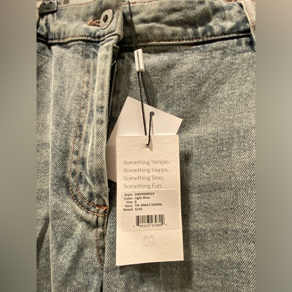 NEW Something Navy jeans with ties at the ankle - Picture 5 of 6